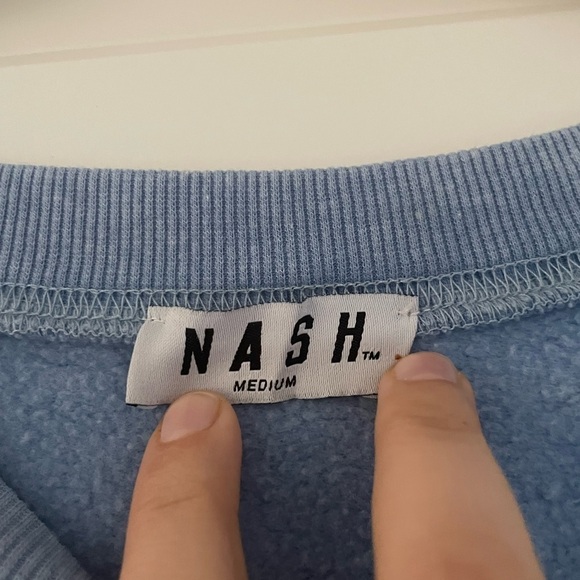 NASH Chelsea Oversized Crew Sweatshirt Slate Blue - Picture 6 of 7